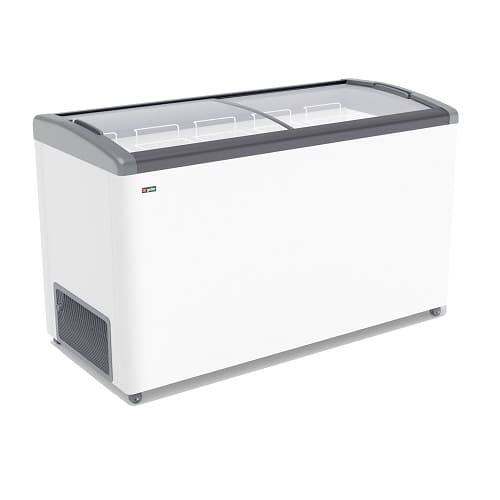 Ларь морозильный FG-500 E серый (гнутое стекло, 450 л.)