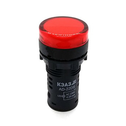 Лампа сигн. AD22DS(LED) матрица красный 230В,d22мм