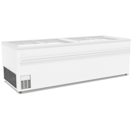 Ларь-бонета F 2500 B (прямое стекло) белый