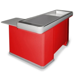 Кассовый бокс  UNIT MINI 2 150 КРАСНЫЙ (шлифованный) с вырезом под денежный ящик