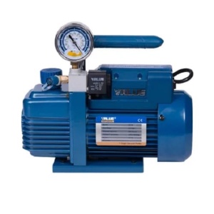 Насос вакуумный V-i120SV (1 ступ. 51л/мин) VALUE с ваккуметром, соленойдным обратным клапаном