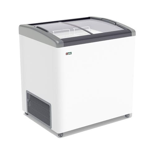 Ларь морозильный FG-250 E серый (гнутое стекло, 240 л.)