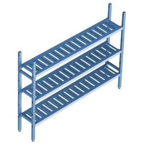 Стеллаж LOAD.ME.POLY 16AL.3PP40.09B  960х400х (h) 1600 мм, 3 уровня полок (Polair) Базовая секция