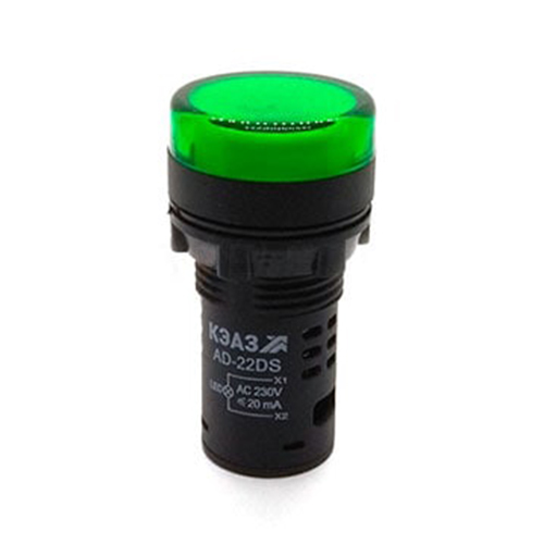 Лампа сигн. AD22DS(LED) матрица зеленый 230В,d22мм