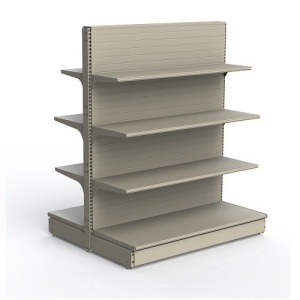 Стеллаж Нордика (50) остров. 1250х1100х1550, полка 400 - 4 шт., 300 - 2 шт., ценники