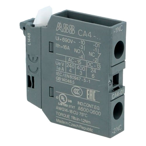 Доп. контакт CA 4-01 (NC) для контакторов AF 30 (ABB)