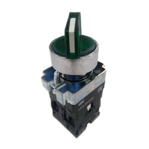 Переключатель LAY5-BK2365 IEK (с зелен. подсвет.) на 2 пол, 1НО+1НЗ  с зел.подсв.